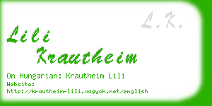 lili krautheim business card